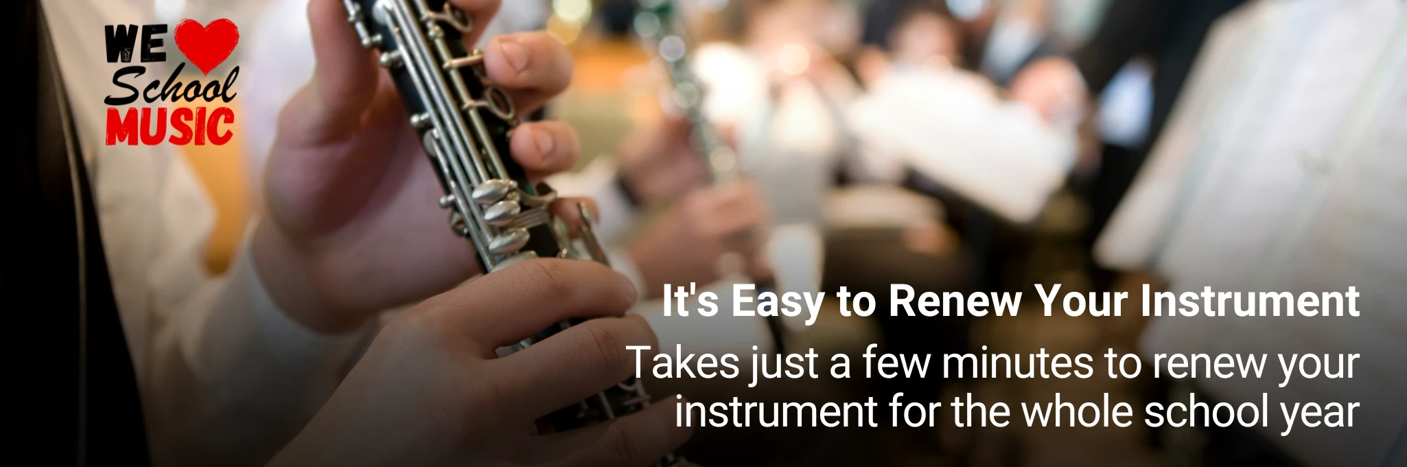 It’s easy to renew your school music band or orchestra instrument rental at The Magic Flute.