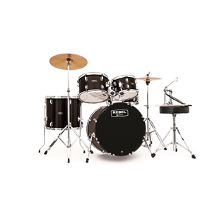Mapex Rebel 5pc Drum Set, 20" Kick - Black