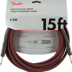 Fender Professional Instrument 15' Cable Red Tweed
