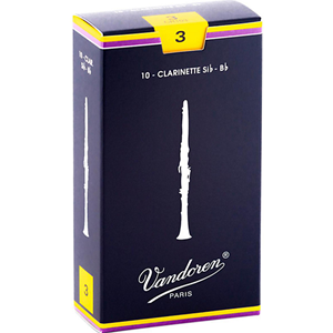 Vandoren Bb Clarinet #3 Reeds, Box 10