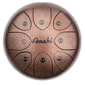 Amahi Steel Tongue Drum 6" Bronze