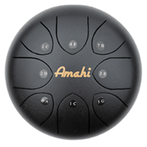 Amahi Steel Tongue Drum 8" Black