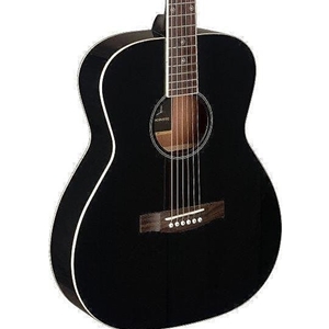J.N Guitars Bessie Series Auditorium Black Acoustic with Solid Spruce Top