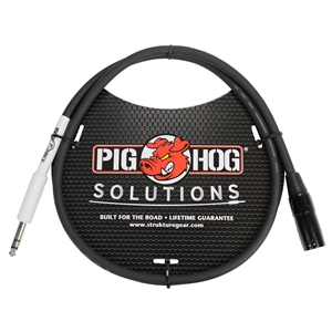 Pig Hog XLR male to 1/4" TRS 6 ft Cable