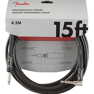Fender Professional 15' Angle Instrument Cable Black
