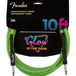 Fender Pro Glo in the Dark Cables Green 10 Feet