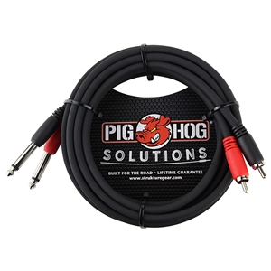 Pig Hog 10 Feet RCA-1/4" Dual Cable