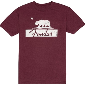 Fender Burgundy Bear Unisex T-Shirt, S