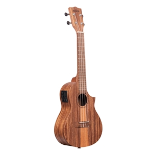 Kala Teak Tri-top Concert Ukulele with Cutaway and EQ