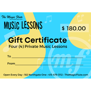 $180 Gift Certificate for Four 30-minute Lessons