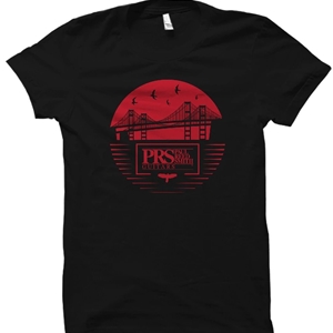 PRS Bay Bridge Tee, Short-Slv, Red/Black, Medium