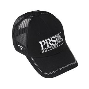 PRS Hat, Trucker, PRS Block Logo White, Black