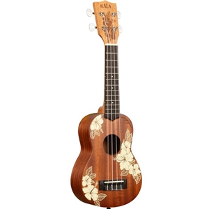 Kala Voyage Hibiscus Soprano Ukulele w/Bag