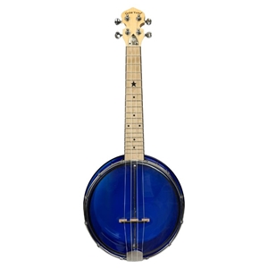 Used GoldTone Little Gem (Sapphire): See-Through Banjo-Ukulele with Bag