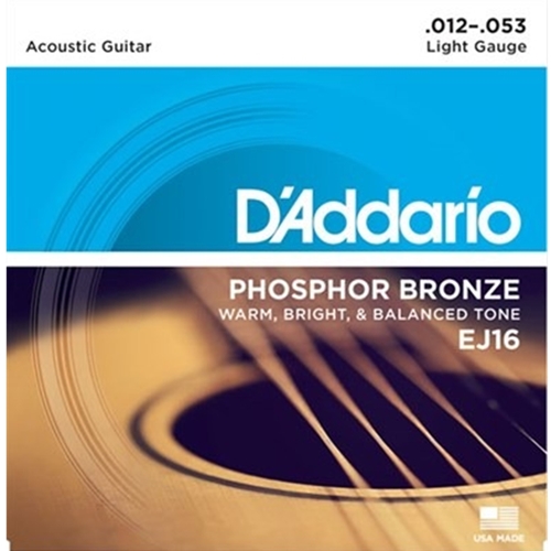 D'addario Phosphor Bronze Acoustic Light (.012-.053)