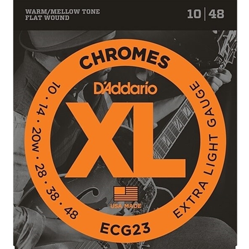 D'addario Xl Chromes Flatwound Extra Light .010-.048