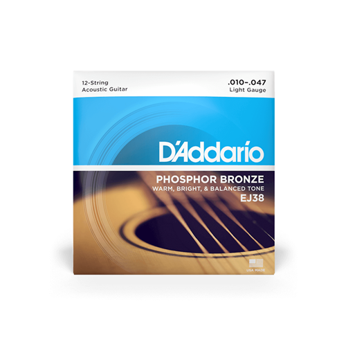 D'addario (acoustic) Phos. Brnz 12-string Light
