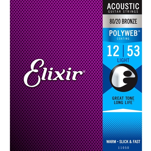 Elixir Polyweb 80/20 Bronze Acoustic Light Strings (.012-.053)