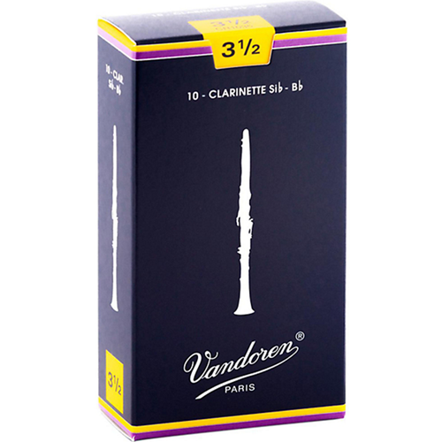 Vandoren Bb Clarinet #3.5 Reeds, Box 10