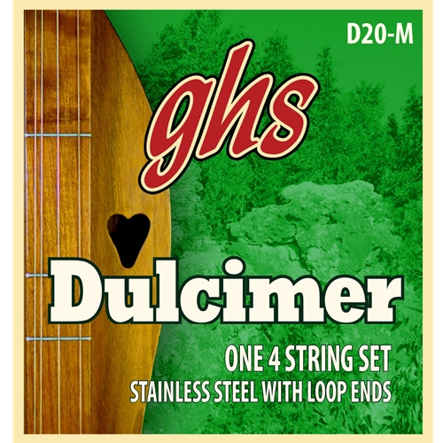 GHS 4-string Dulcimer Set, Loop End, D Mixolydian Tuning