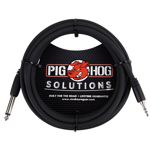 Pig Hog 10 ft 3.5mm TRS to 1/4" Mono Cable