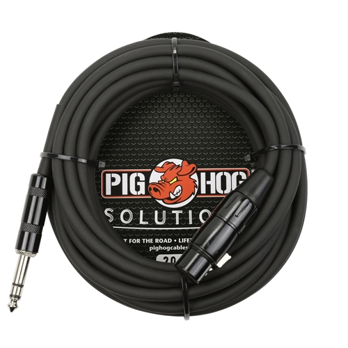 Pig Hog 20 ft TRS (M)-XLR (F) Balanced Cable