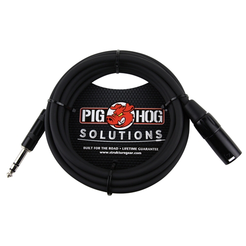 Pig Hog 10 ft TRS (M) to XLR (M) Balanced Cable