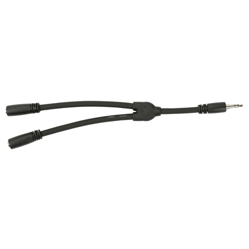 Pig Hog 6" Y Cable Stereo 3.5 MM (M) to Dual 3.5 MM (F)