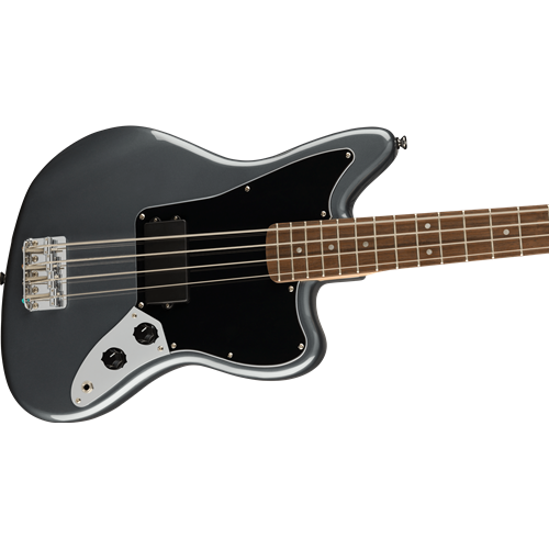 Fender Squier Affinity Series Jaguar Bass H Laurel Fingerboard Black Pickguard Charcoal Frost Metallic