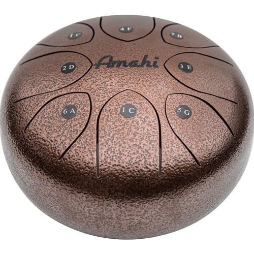 Amahi Steel Tongue Drum 10" Bronze w/Bag