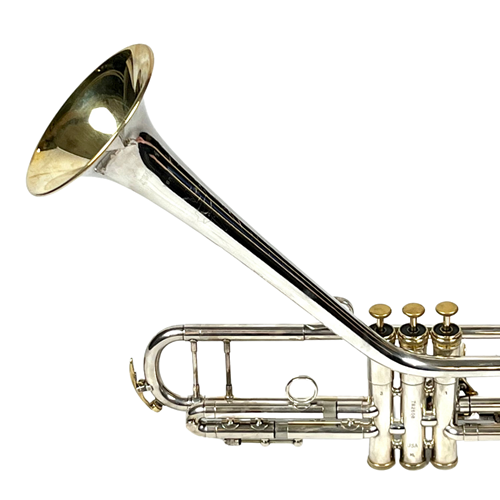 Used King Silver Flair Dizzy Model Trumpet with Hard Case