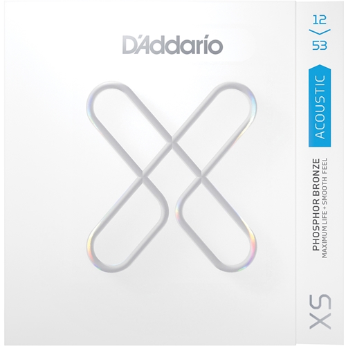 D'Addario XS Coated Phosphor Bronze Acoustic Strings, Light, 12-53