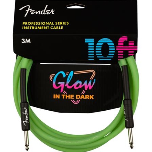 Fender Pro Glo in the Dark Cables Green 10 Feet