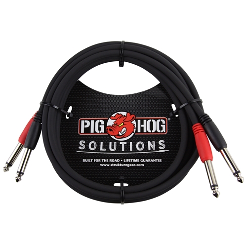 Pig Hog 10ft 1/4"-1/4" Dual Cable
