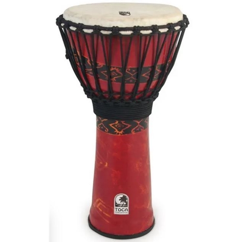Toca Freestyle Rope Tuned 12’’ Djembe Bali Red Finish