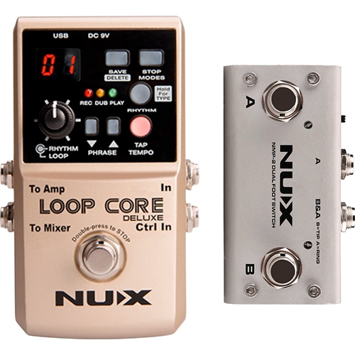 NUX Loop Core Deluxe 24 Bit Looper Effects Pedal with Drum Machine