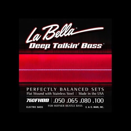 La Bella Beatle Bass 4 String Flatwound Stainless Steel 50-100 Bass Guitar Strings