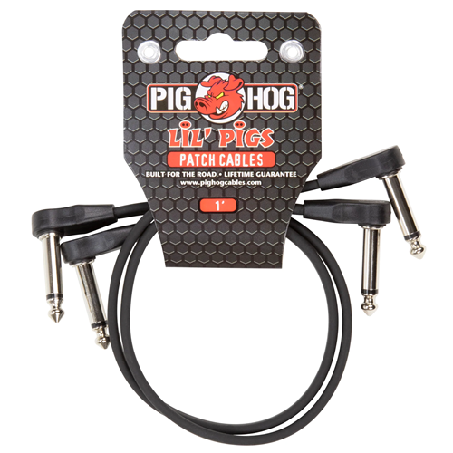 PIG HOG LIL PIGS 1FT LOW PROFILE PATCH CABLES - 2 PACK