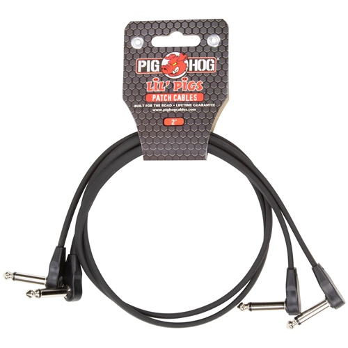 PIG HOG LIL PIGS 2FT LOW PROFILE PATCH CABLES - 2 PACK