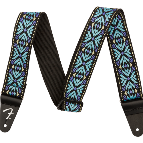 Fender Pasadena Woven Strap Blue Snowflake 2"