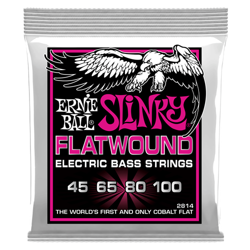 Ernie Ball Super Slinky Flat Wound Bass Strings 45-100