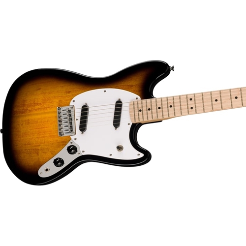 Squier Sonic Mustang, Maple Fingerboard, White Pickguard, 2-Color Sunburst