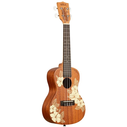 Kala Voyage Hibiscus Concert Ukulele w/Bag