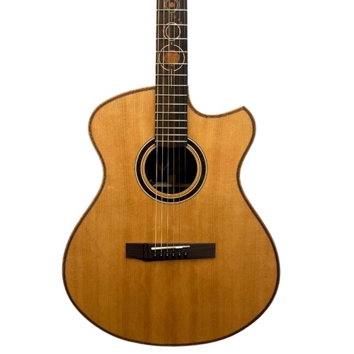 Used Andrew White Freja 512 Steel String Acoustic/Electric w/cutaway & molded hardshell case